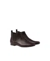 Prada Men's Leather Chelsea Boots In Brown