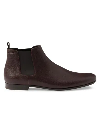 PRADA MEN'S LEATHER CHELSEA BOOTS