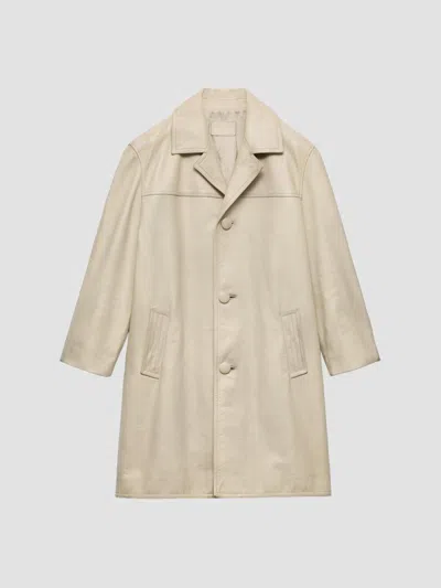 PRADA MEN'S LEATHER COAT