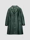 Prada Leather Coat In Multi