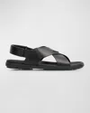 Prada Wide-strap Sandals With Secure Back Strap In Nero