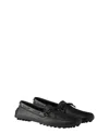 Prada Deer Leather Loafers For Men In Black