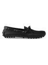 Prada Deer Leather Loafers For Men In Black