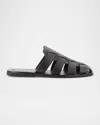 Prada Mules Im Fischer-stil Aus Leder In Black