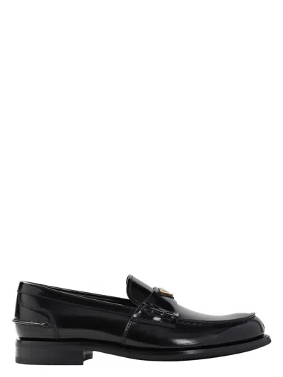 PRADA MEN'S LEATHER LOAFERS