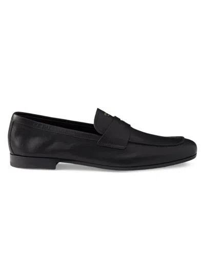 PRADA MEN'S LEATHER LOAFERS