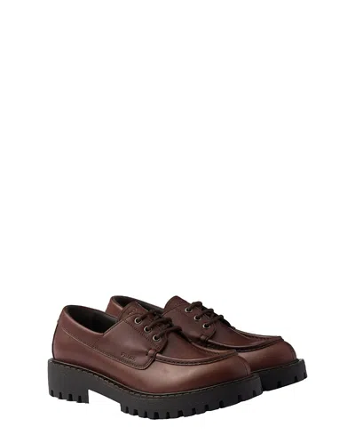 Prada Men's Leather Loafers In Brown