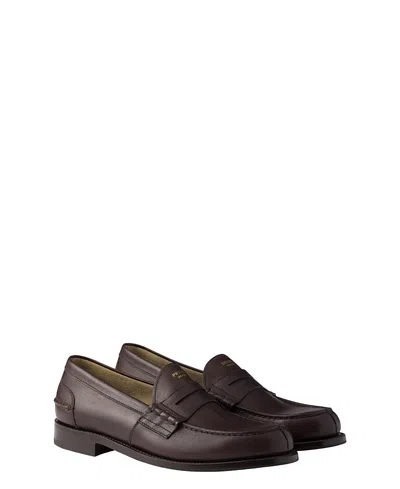 PRADA MEN'S LEATHER LOAFERS