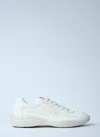 Prada Men Leather Low-top Sneakers In White