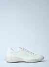 Prada Men Leather Low-top Sneakers In White