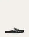 Prada Leather Mules In Black