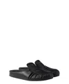 Prada Men's Leather Mules In Black
