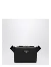 Prada Men's Leather Shoulder Bag In Black