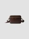 Prada Leather Shoulder Bag In Brown