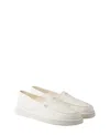 Prada Slip-on Leather Shoes In Neutral
