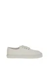 Prada Canvas Sneakers With Round Toe And Rubber Sole