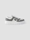 Prada Leather Sneakers In Multi