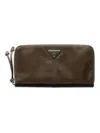 Prada Men's Leather Wallet In Brown