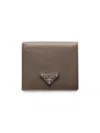 Prada Men's Leather Wallet In Brown