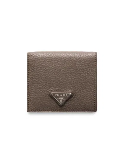 Prada Men's Leather Wallet In Brown