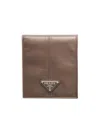 Prada Leather Wallet In Brown