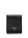 Prada Men Leather Wallet In Multicolor