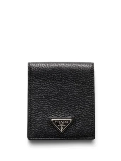 Prada Men Leather Wallet In Multicolor