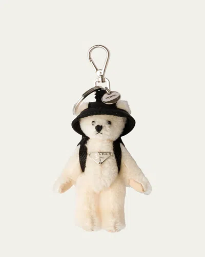 PRADA MEN'S LEO TEDDY PLUSH BAG CHARM