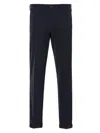 Prada Light Stretch Techno Fabric Trousers In Blue