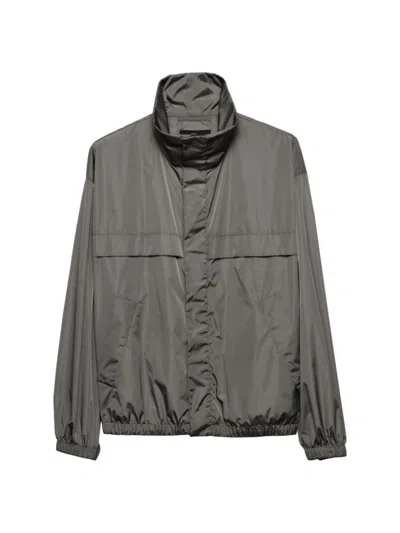 Prada Men's Light Technical Fabric Jacket In Grey