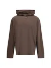 Prada Men Lightweight Hoodie In Brown
