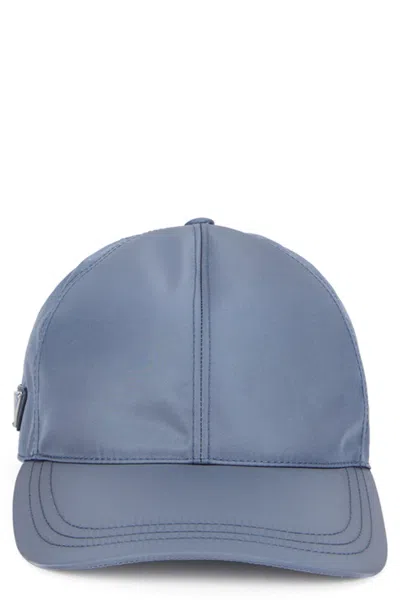 Prada Men's Lightweight Visor Cap In Light Blue