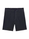 Prada Triangle-logo Poplin Bermuda Shorts In Blue