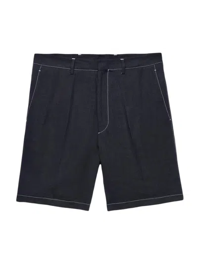PRADA MEN'S LINEN BERMUDAS