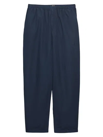 Prada Linen-blend Pants In Blue