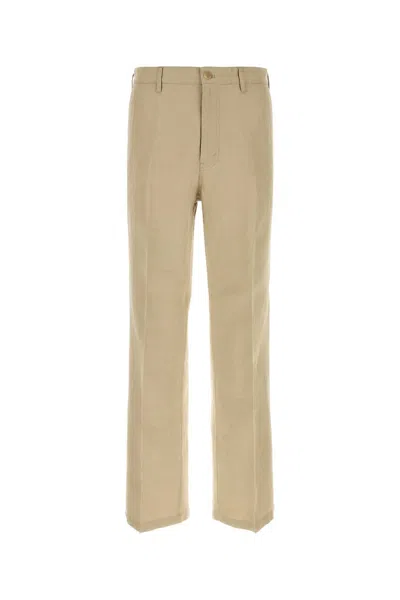 Prada Linen Straight Leg Pants Belt Loops In Brown