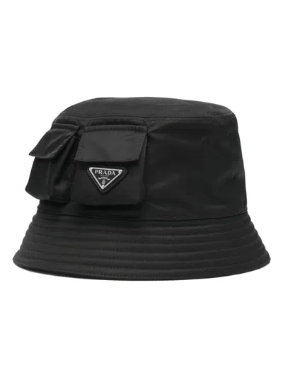 Prada Men Logo Bucket Hat In Multicolor