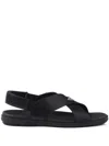 Prada Wide-strap Sandals With Secure Back Strap In Multicolor