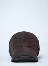 Prada Men Logo Plaque Baseball Cap In Brown