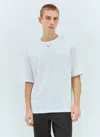 Prada Men Logo Plaque Cotton T-shirt In White