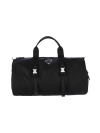 Prada Duffle Bag In Technical Nylon With Triangular Logo In Black