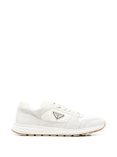 Prada Men's Logo-detail Low-top Sneakers In Animal Print