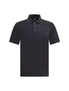 Prada Logoed Polo Shirt In Grey