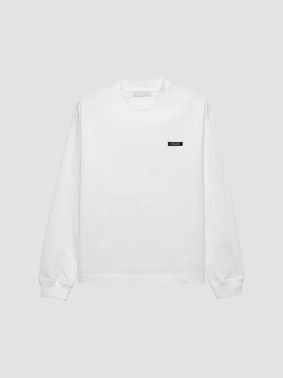 PRADA MEN'S LONG-SLEEVED COTTON T-SHIRT