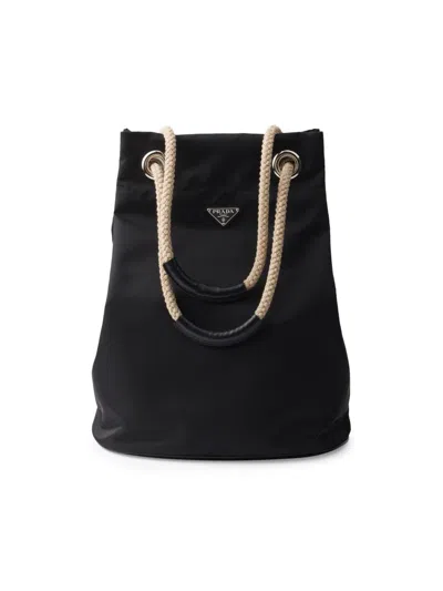 Prada Men's Mariner Re-nylon Tote Bag In Black