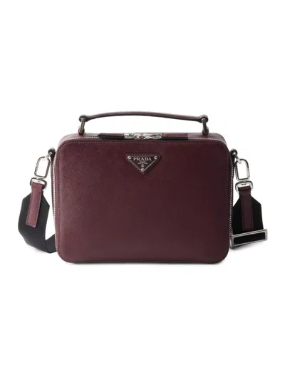 PRADA MEN'S MEDIUM BRIQUE SAFFIANO LEATHER BAG