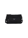 Prada Medium Black Crossbody Bag In Re-nylon And Saffiano Men