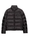Prada Men's Medium-weight Re-nylon Down Jacket In Black