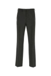 Prada Wool Pant In Dark Grey Blend In Gray