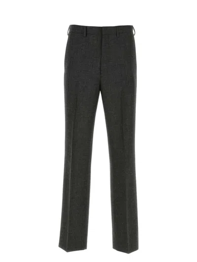 PRADA MEN'S MELANGE DARK WOOL PANT